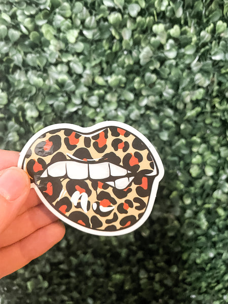 Cheetah Lip Sticker