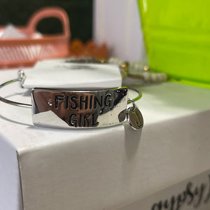 Silver Fishing Girl Bracelet